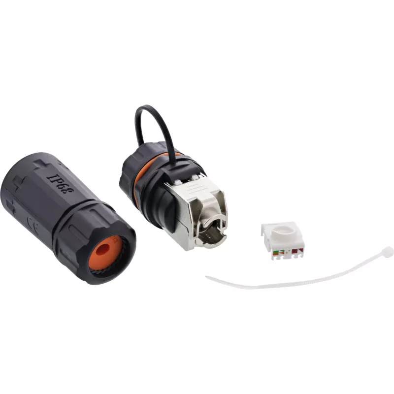 InLine Cat.6A movus jungčių rinkinys, vandeniui atsparus IP68, 2x RJ45 F/F, 1:1