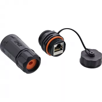 InLine Cat.6A movė, vandeniui atspari IP68, 2x RJ45 F/F, 1:1