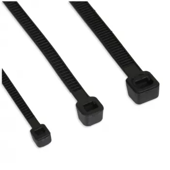 Kabelių raiščiai InLine 200 mm × 4,8 mm juodi, tempiamasis stipris 215,7 N, 100 vnt.