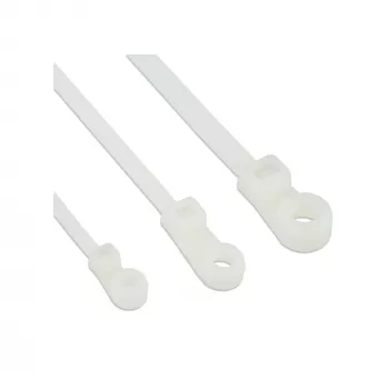 Kabelių raiščiai InLine su tvirtinimo galvute 200 mm × 4,8 mm, nailonas, tempimo stipris 215,7 N, 100 vnt.