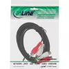 InLine garso kabelis 2x RCA kištukas / lizdas 5m, juodas