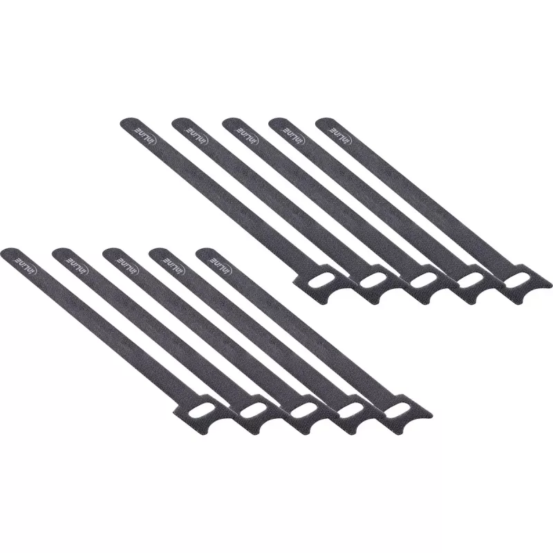 InLine kabelių raištis su lipnia juosta 180x12mm 10 vnt. juoda
