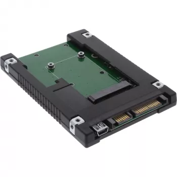 InLine 76620B Juodas 2,5 colio SATA į mSATA SSD adapteris