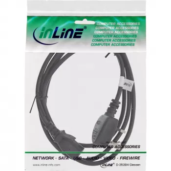 InLine maitinimo laidas Jungtinės Karalystės kištukas / IEC C13, 2 m, H05VV-F