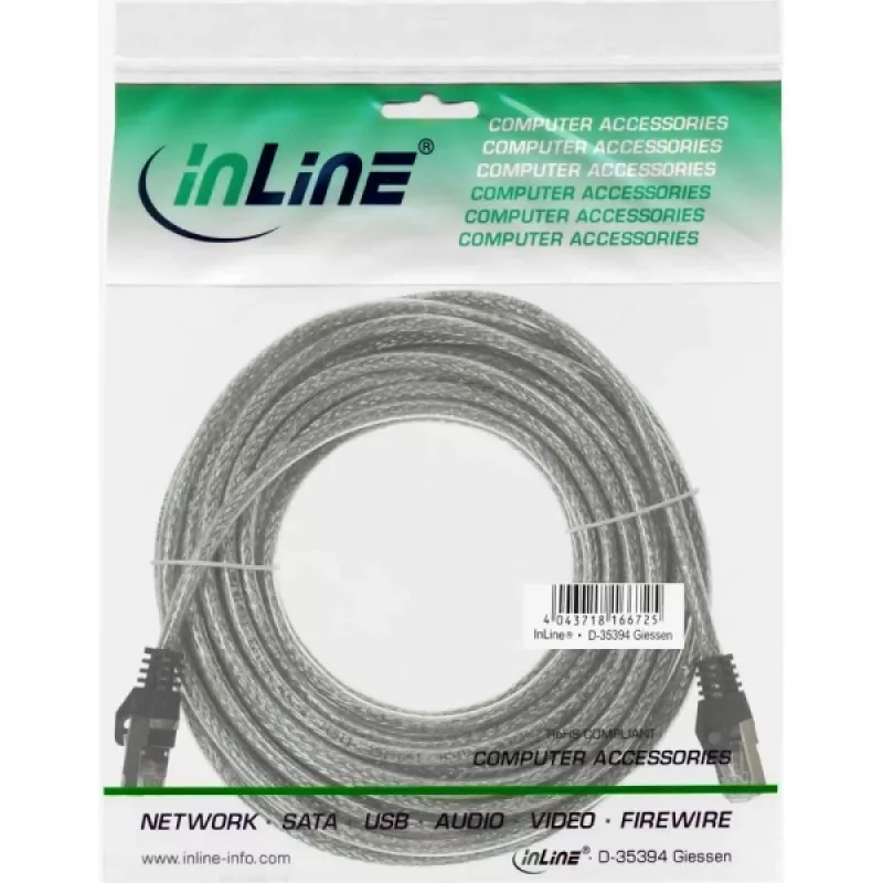 InLine Patch Laidas SF/UTP Cat.5e skaidrus 7,5 m