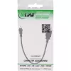 InLine USB 2.0 laidas A lizdas / Mini 5 kištukas 0,2 m, Mini-USB B, USB A, USB 2.0, Kištukas/Lizdas, Juodas
