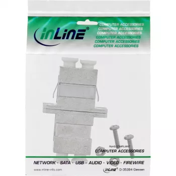 InLine Fiber Optical Adapter Metalinis Duplex LC/LC SM Keraminė Movikė su Flanšu