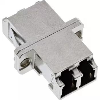 InLine Fiber Optical Adapter Metalinis Duplex LC/LC SM Keraminė Movikė su Flanšu