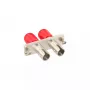 InLine Fiber Optical Adapter Metal Duplex ST/ST MM Keraminė Įvorė su Flanšu