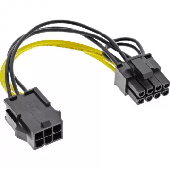 InLine vidinis maitinimo adapteris 6 kaiščių / 8 kaiščių PCIe vaizdo plokštėms