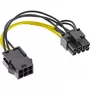 InLine vidinis maitinimo adapteris 6 kaiščių / 8 kaiščių PCIe vaizdo plokštėms