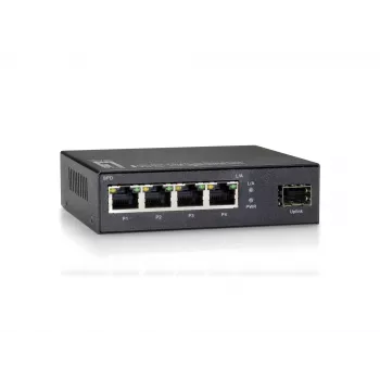 LevelOne 5 prievadų Gigabit jungiklis su 1 x SFP, nevaldomas, sieninis montavimas