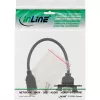 InLine USB 2.0 adapterinis kabelis, USB A lizdas / korpuso jungtis USB A, 0,2 m