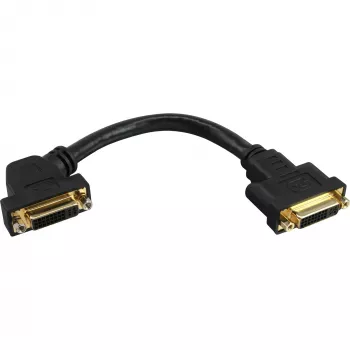 InLine DVI-I adapterinis kabelis 24+5 DVI female / female su flanšu 0,2 m
