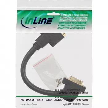 InLine DVI-I adapterinis kabelis 24+5 DVI female / female su flanšu 0,2 m