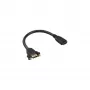 InLine HDMI adapterio kabelis Type A motina/motina su flanšu, auksuoti kontaktai, 4K2K, 0,2 m