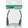 InLine garso adapterio kabelis, 3,5 mm stereo moteriška į moterišką, su sriegiu, 0,2 m