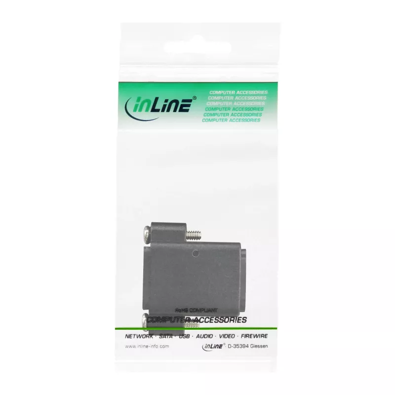 InLine HDMI adapteris Type A motina / motina su paauksuotais kontaktais ir flanšu, 4K2K