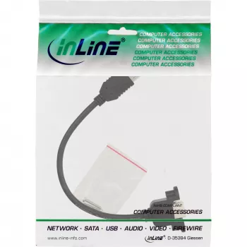 USB 2.0 adapterinis laidas, lizdas A tipo (motina) / korpuso jungtis B tipo InLine 33441F, 0,2 m