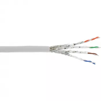 InLine Patch Cable S/FTP PiMF Cat.6A halogen free 500MHz balta 100m