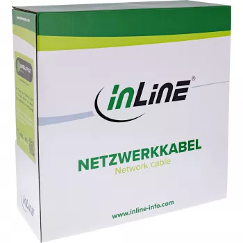 InLine Patch Cable S/FTP PiMF Cat.6A halogen free 500MHz balta 100m