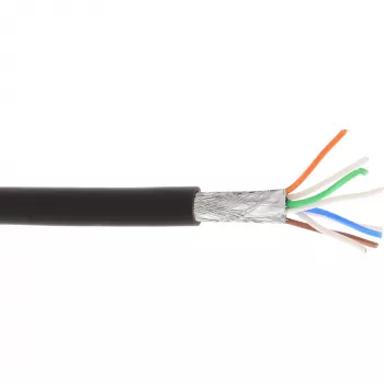 InLine Patch Laidas S/FTP PiMF Cat.6A halogen free 500MHz juodas 100m