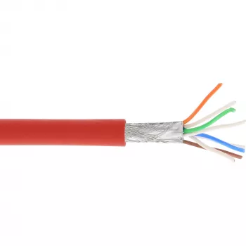 InLine Patch kabelis S/FTP PiMF Cat.6A be halogenų 500MHz raudonas 100m