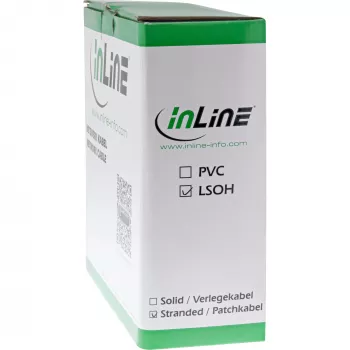 InLine Patch Laidas S/FTP PiMF Cat.6A halogen-free 500MHz pilkas 100m