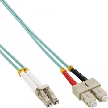 InLine Fiber Optical Duplex Cable LC/SC 88641O 50/125µm OM3 1m