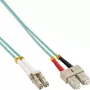 InLine Fiber Optical Duplex Cable LC/SC 88641O 50/125µm OM3 1m