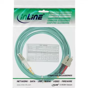 InLine Fiber Optical Duplex Cable LC/SC 88641O 50/125µm OM3 1m
