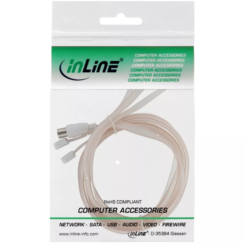 InLine dipolinė antena FM imtuvams su IEC 75 Ω jungtimi 46230