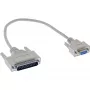 InLine Serial Cable, DB9F į DB25M, liejamos kištukinės jungtys, smėlio spalvos, 0,33 m