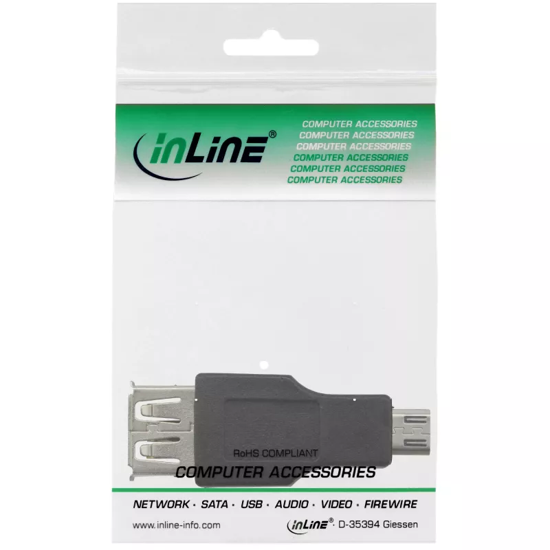 InLine Micro USB adapter Micro-B kištukas į USB A lizdą 31604