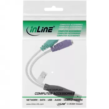 InLine 33386 USB į PS/2 keitiklis USB A kištukas / 2x PS/2 lizdai