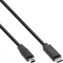 InLine USB 2.0 laidas, USB-C kištukas / mini-B kištukas (5 kontaktų), juodas, 2 m