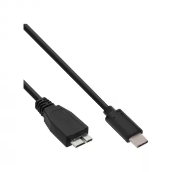 USB 3.2 Gen.1x2 laidas InLine 35726 0,5 m USB-C (vyriškas) į Micro-B (vyriškas) juodas