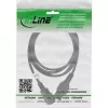 InLine maitinimo laido ilginimas, karšto jungimo jungtis IEC-C15 / IEC-C14 tiesi, 0,5 m