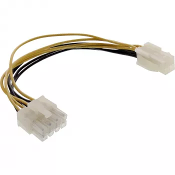 InLine pagrindinės plokštės maitinimo adapteris 12V ATX1.3 4 kontaktų lizdas / ATX2.0 8 kontaktų kištukas