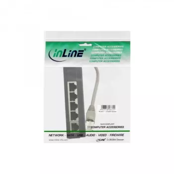 InLine ISDN skirstytuvas 5x RJ45 lizdai 15 cm kabelis su gnybtiniais rezistoriais