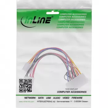 InLine ATX maitinimo adapterio laidas / Classic P8/P9 AT pagrindinės plokštės jungtis 0,20 m