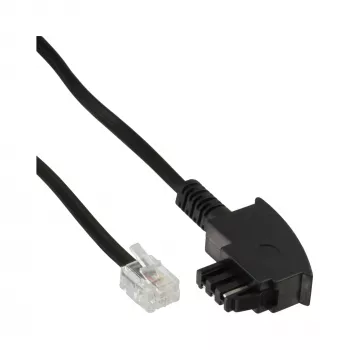 InLine TAE-F vokiškas laidas Telekom/Siemens TAE-F / RJ11 6P4C M/M, 3 m