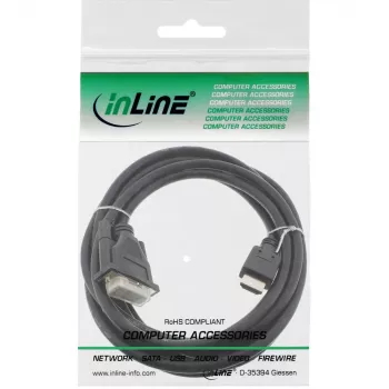 InLine HDMI-DVI laidas HDMI kištukas / DVI kištukas 18+1 juodas 3 m