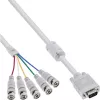 InLine VGA BNC laidas 5x BNC / HD 15 kištukas 5 m