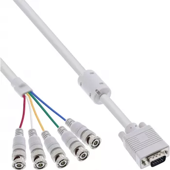InLine VGA BNC laidas 5x BNC / HD 15 kištukas 5 m