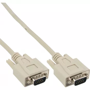 VGA kabelis 15HD kištukas / kištukas smėlio spalvos 3m InLine 17712A
