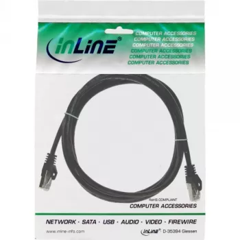 InLine Patch Laidas SF/UTP Cat.5e juodas 0,25 m