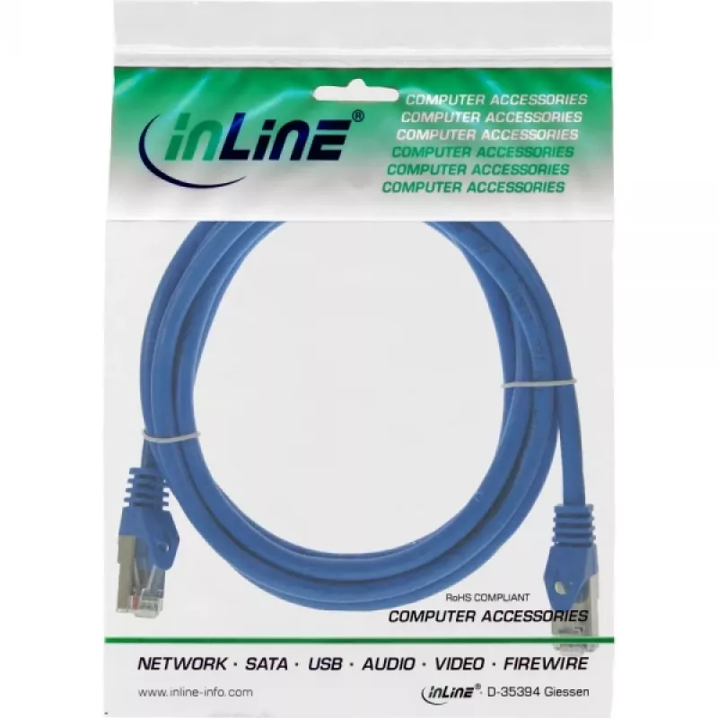 InLine Patch Laidas F/UTP Cat.5e mėlynas 1,5 m