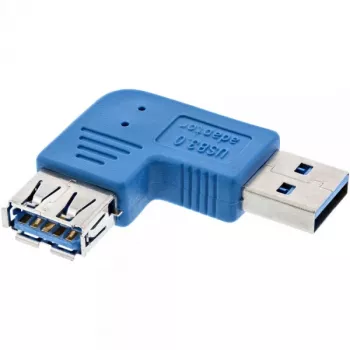 USB 3.0 adapteris A lizdas / A kištukas kairysis 90° InLine 35300M