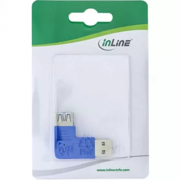 USB 3.0 adapteris A lizdas / A kištukas kairysis 90° InLine 35300M